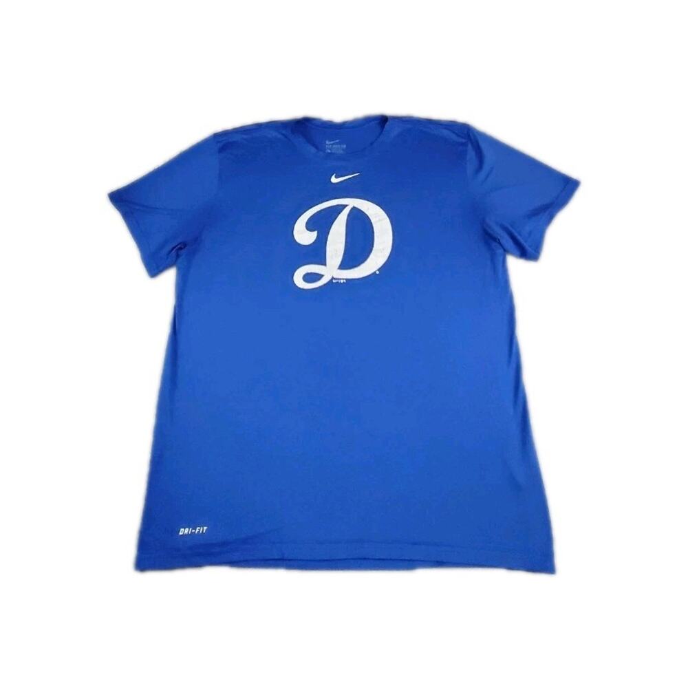 The Nike Tee Men's Sz XL Los Angeles Dodgers Blue Short Sleeve Graphic Shirt C27